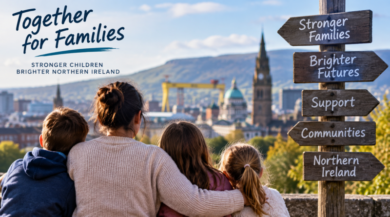 Illustration representing the Together for Families programme supporting children and families across Northern Ireland