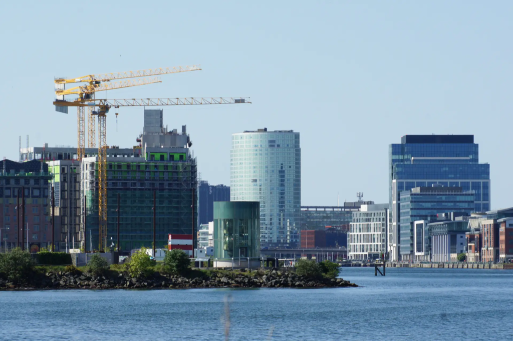 Belfast skyline at City Quays illustrating Northern Ireland economy figures