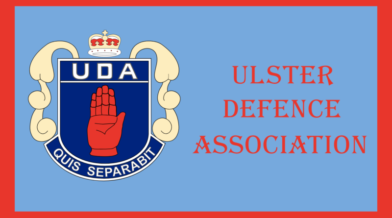 Ulster Defence Association (UDA) flag and emblem