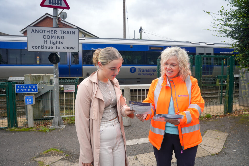 Dunmurry level crossing safety campaign at Meeting House Lane