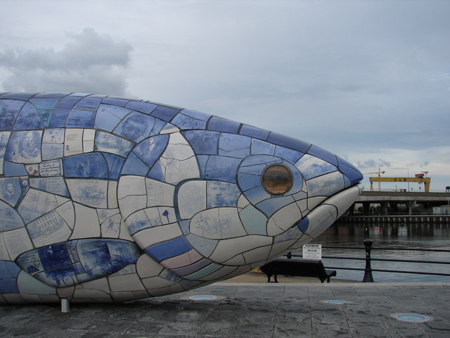 Belfast Big Fish sculpture at Donegall Quay