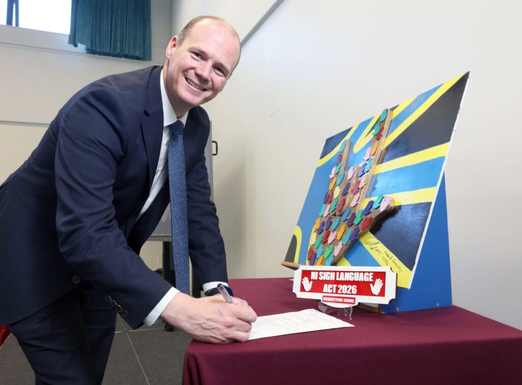 Gordon Lyons signs Northern Ireland Sign Language Act commencement order
