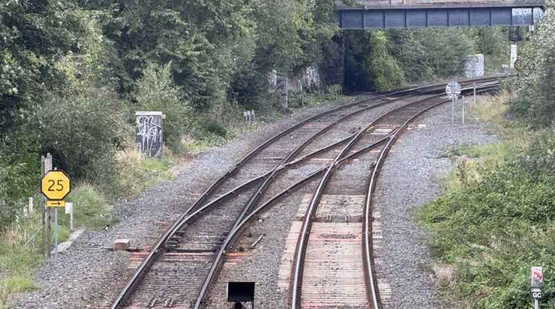 Railway tracks and signals on the Northern Ireland rail network