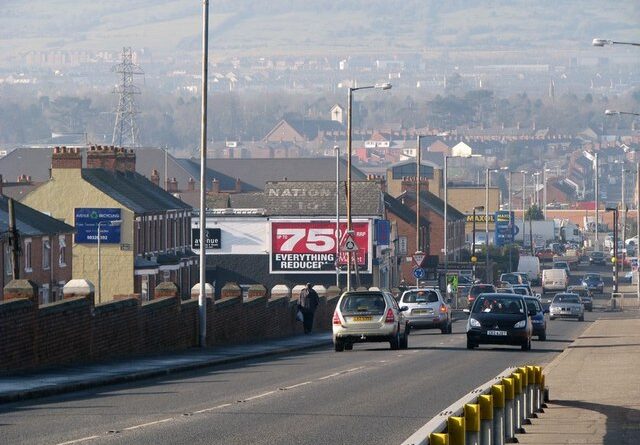 Tate's Avenue in South Belfast, looking towards Boucher Road