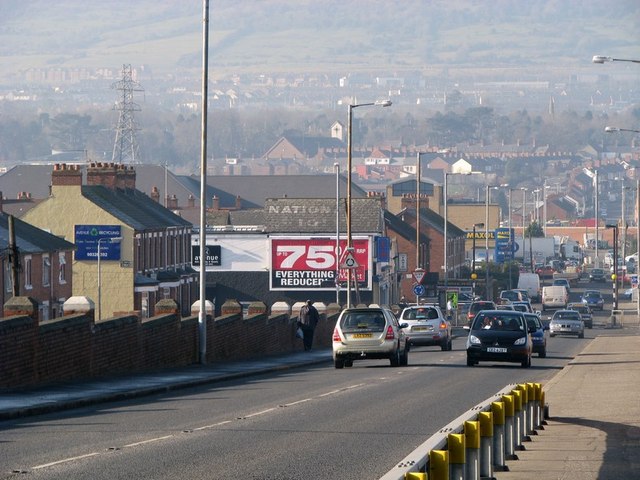 Tate's Avenue in South Belfast, looking towards Boucher Road