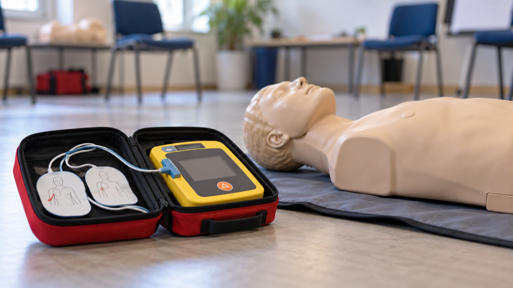 CPR demonstration illustrating new Northern Ireland cardiac arrest research published by Queen's University Belfast