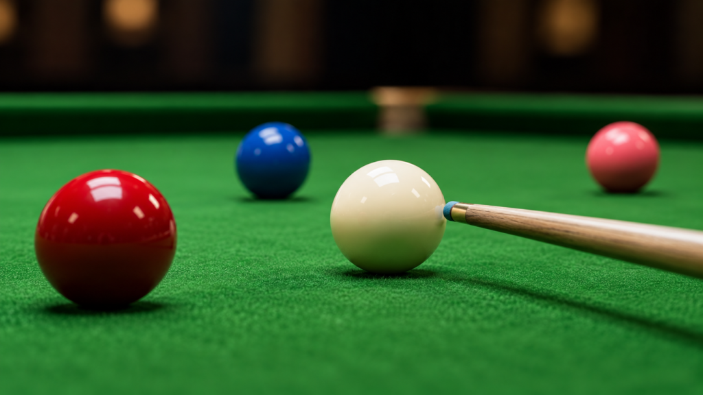 Snooker balls and cue on green baize illustrating Northern Ireland Open results