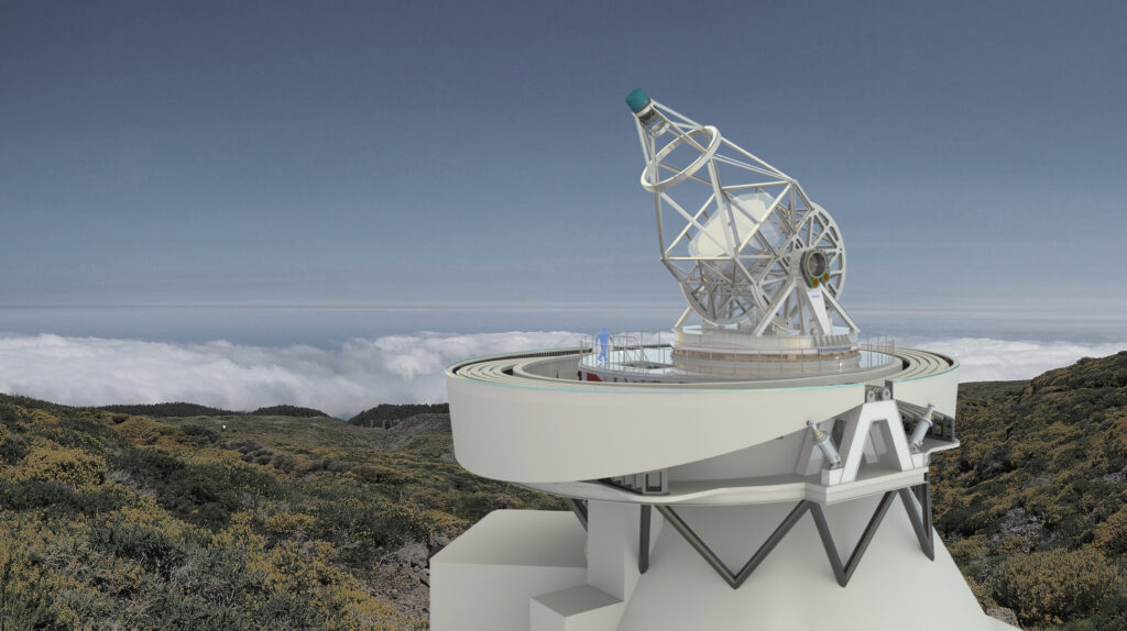 Artist's impression of the European Solar Telescope being developed on La Palma with Queen's University Belfast involvement