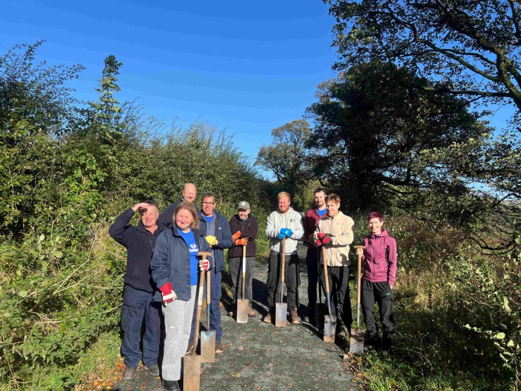NI Water volunteers at Black Mountain during a National Trust conservation project